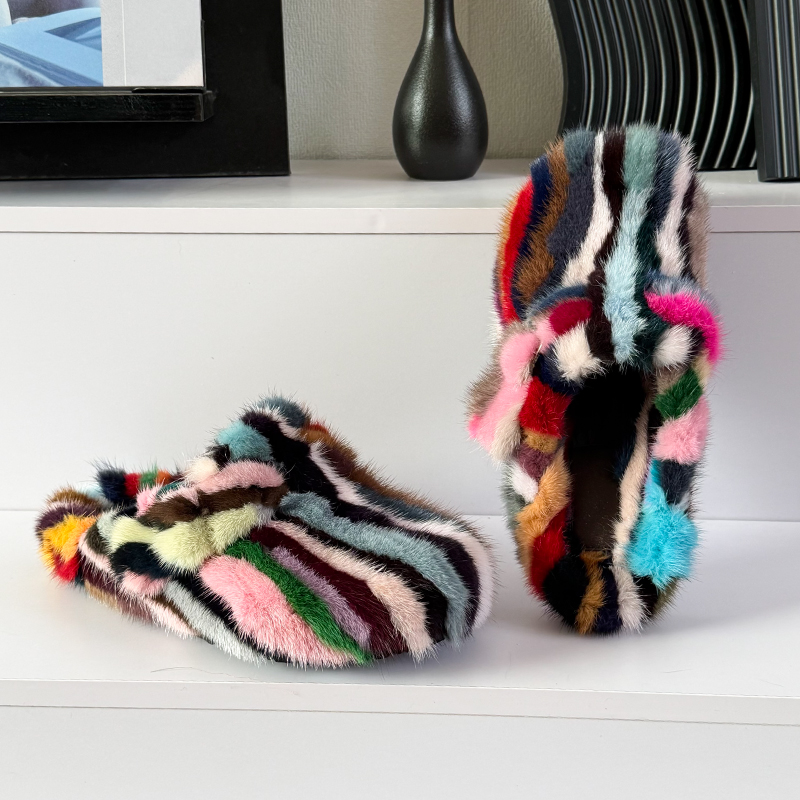 Women'S Shoes Clogs - Kadın Terlikleri ve Takunyaları Vizon Kürklü