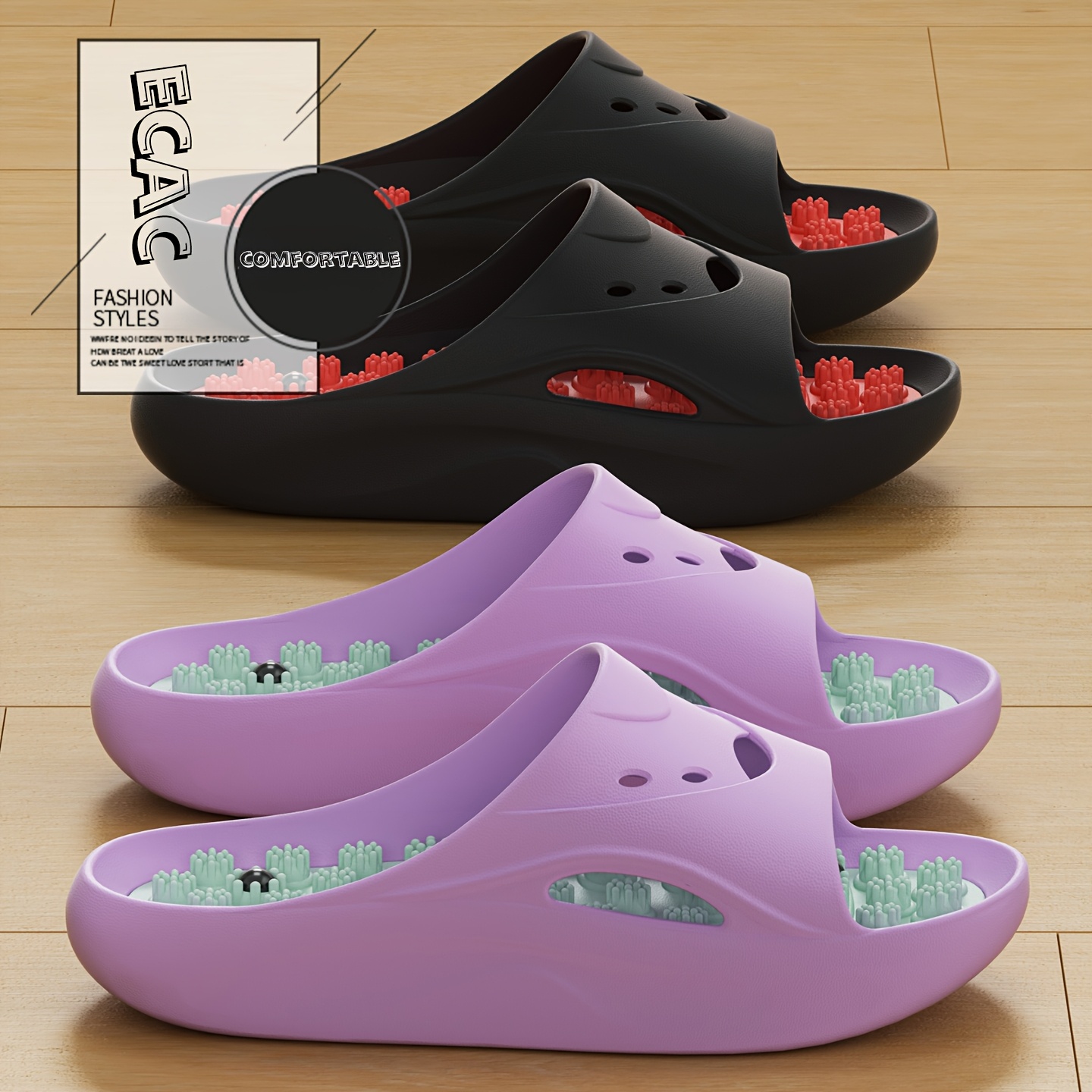 Mule Slip On - Kadın Erkek EVA Masaj Terlikleri Kalın