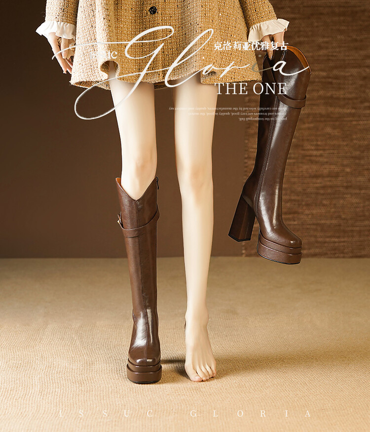 Knee High Boots Women - Kadınlar için Sonbahar ve Kışlık Yumuşak