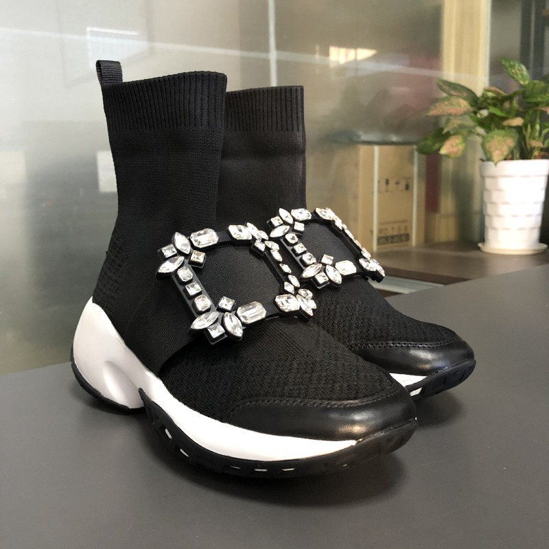 Sock Boot Women - Moda Tasarımcısı Kadın Ayakkabıları Lüks Rhinestone