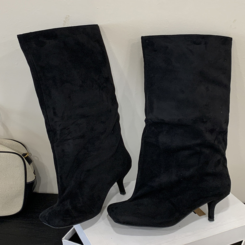 Kışlık Sokak Punk Yuvarlak Bur - Knee High Boots Women incelemesi ve fiyatı