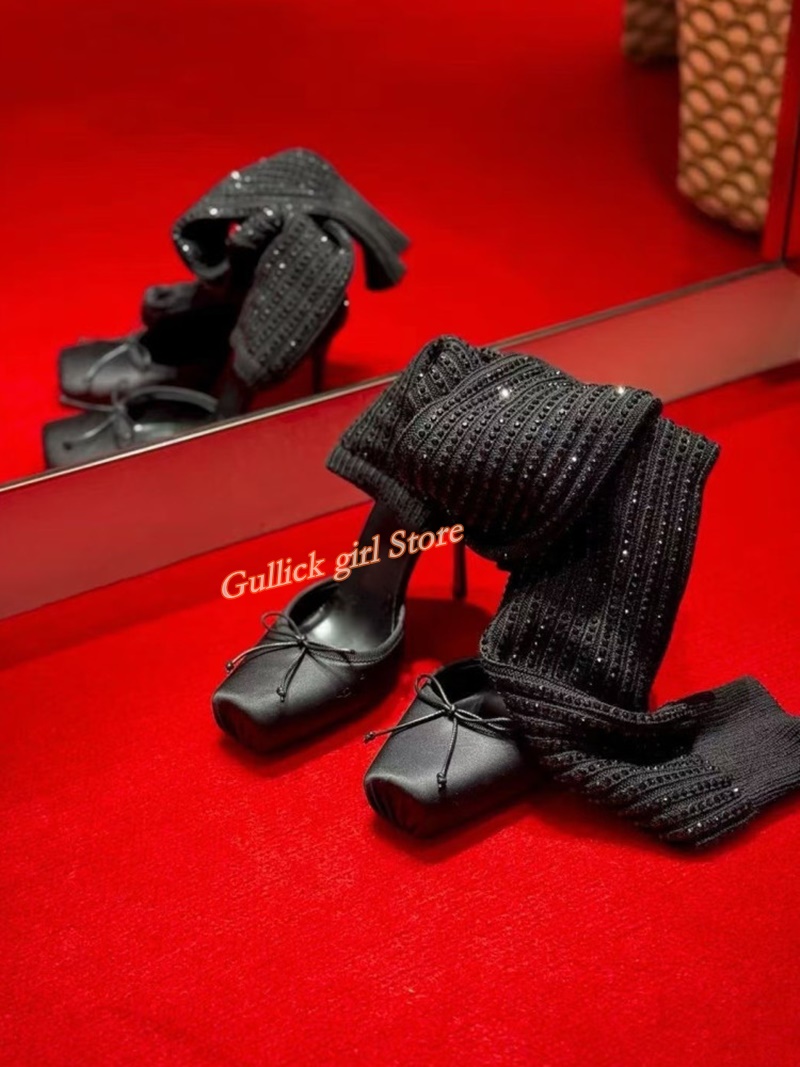 Kırmızı Örgü Kare Burunlu Botl - Sock Boot Women incelemesi ve fiyatı